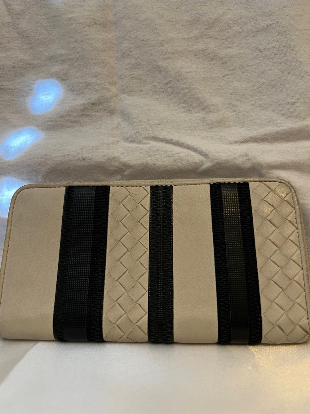 Bottega stripped wallet